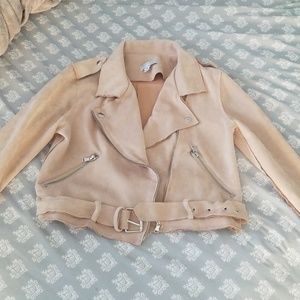 Blush suede jacket